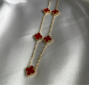 VIENNA Five Flower Necklace - 18k Gold Plated