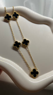 VIENNA Five Flower Necklace - 18k Gold Plated