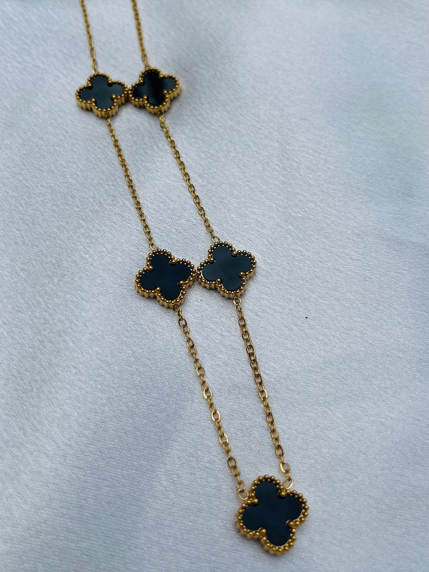 VIENNA Five Flower Necklace - 18k Gold Plated