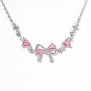 LAILAI - Pink Bow Bracelet - Stainless Steel
